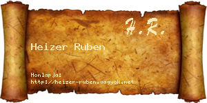 Heizer Ruben névjegykártya